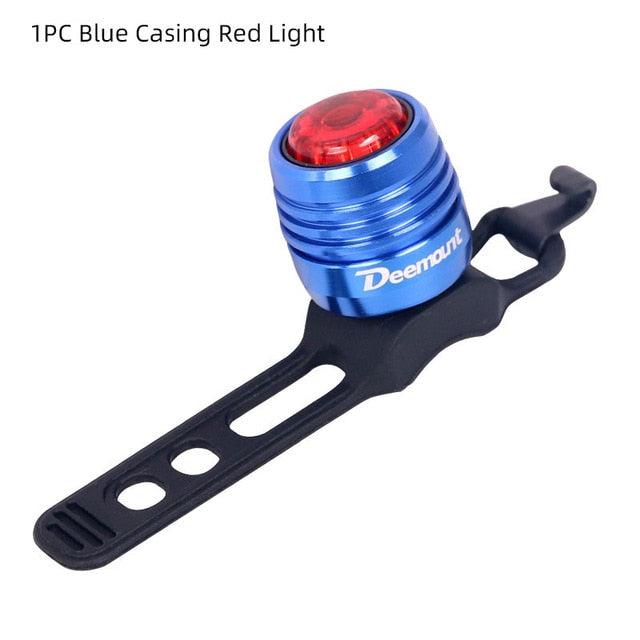 Bicycle Rear Light Bike Warning Lamp USB Charge Red White Light Color Safety Headlight Bike Tail Light Rechargeable Ultra Bright Bike Rear Light USB Rechargeable Bike LED Light Stevvex