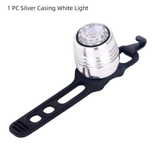Bicycle Rear Light Bike Warning Lamp USB Charge Red White Light Color Safety Headlight Bike Tail Light Rechargeable Ultra Bright Bike Rear Light USB Rechargeable Bike LED Light Stevvex