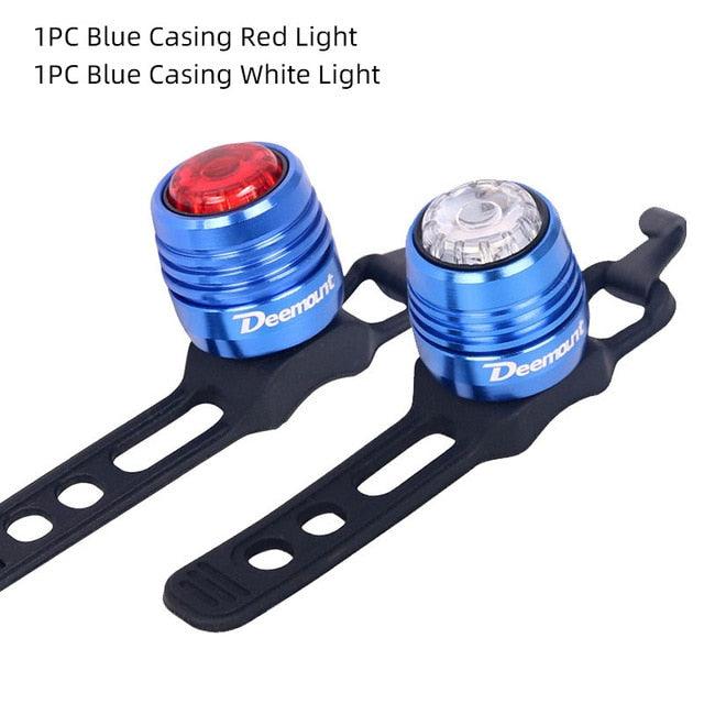 Bicycle Rear Light Bike Warning Lamp USB Charge Red White Light Color Safety Headlight Bike Tail Light Rechargeable Ultra Bright Bike Rear Light USB Rechargeable Bike LED Light Stevvex