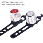 Bicycle Rear Light Bike Warning Lamp USB Charge Red White Light Color Safety Headlight Bike Tail Light Rechargeable Ultra Bright Bike Rear Light USB Rechargeable Bike LED Light Stevvex