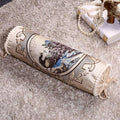 New Classical Luxury Cylindrical Cotton And Linen Pillow Roll Cushion Sofa Throw Polyester Cotton Linen Pillowcase Sofa Cushion Cover Backrest Home Chair Modern Colorful Design 15X50CM Stevvex