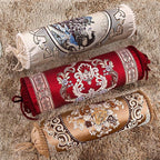 New Classical Luxury Cylindrical Cotton And Linen Pillow Roll Cushion Sofa Throw Polyester Cotton Linen Pillowcase Sofa Cushion Cover Backrest Home Chair Modern Colorful Design 15X50CM Stevvex