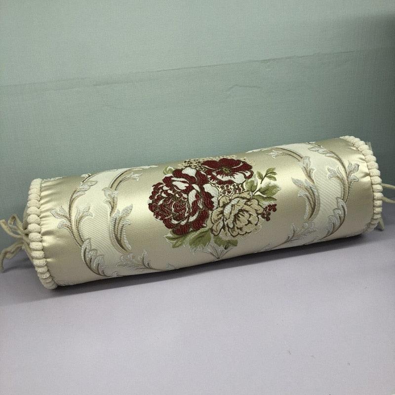 New Classical Luxury Cylindrical Cotton And Linen Pillow Roll Cushion Sofa Throw Polyester Cotton Linen Pillowcase Sofa Cushion Cover Backrest Home Chair Modern Colorful Design 15X50CM Stevvex