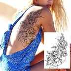 Realistic Tattoos Temporary Womens Flower Sticker Tattoos Waterproof Women Body Art Fake Legs Tattoo Stickers Stevvex