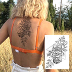 Realistic Tattoos Temporary Womens Flower Sticker Tattoos Waterproof Women Body Art Fake Legs Tattoo Stickers Stevvex