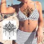Realistic Tattoos Temporary Womens Flower Sticker Tattoos Waterproof Women Body Art Fake Legs Tattoo Stickers Stevvex