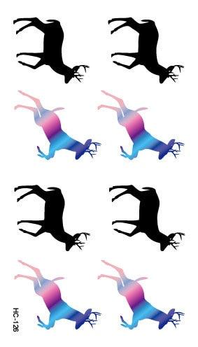 Luxury Head Deer Waterproof Temporary Stickers Tattoo Modern Colorful Tatoo For Women Men Stevvex