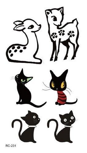 Luxury Head Deer Waterproof Temporary Stickers Tattoo Modern Colorful Tatoo For Women Men Stevvex