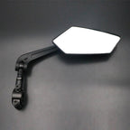 New Scratch Resistant Glass Lens Rear View Mirror Bike Cycling Clear Wide Range Back Sight Rearview Reflector Adjustable Handlebar Rotatable Bicycle Rear View Glass Mirror Wide Angle Acrylic  Safety Mirror New Scratch Resistant Glass Lens