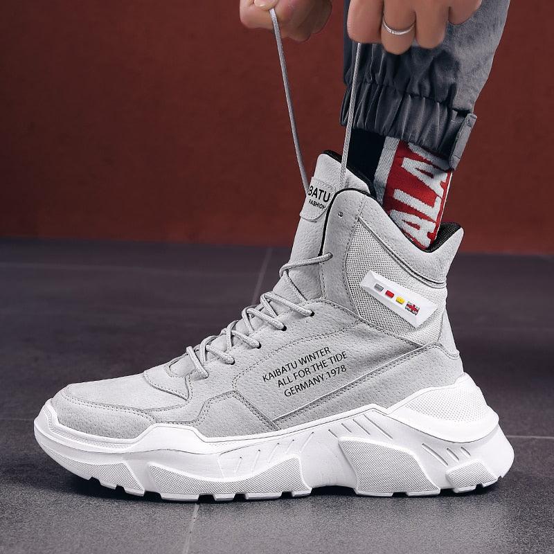 Men Winter Autumn Warm Modern High Tops Shoes Rubber Sole Running Sport Shoes High Quality Mesh Walking Jogging Non Slip Athletic Mens Sneakers Stevvex