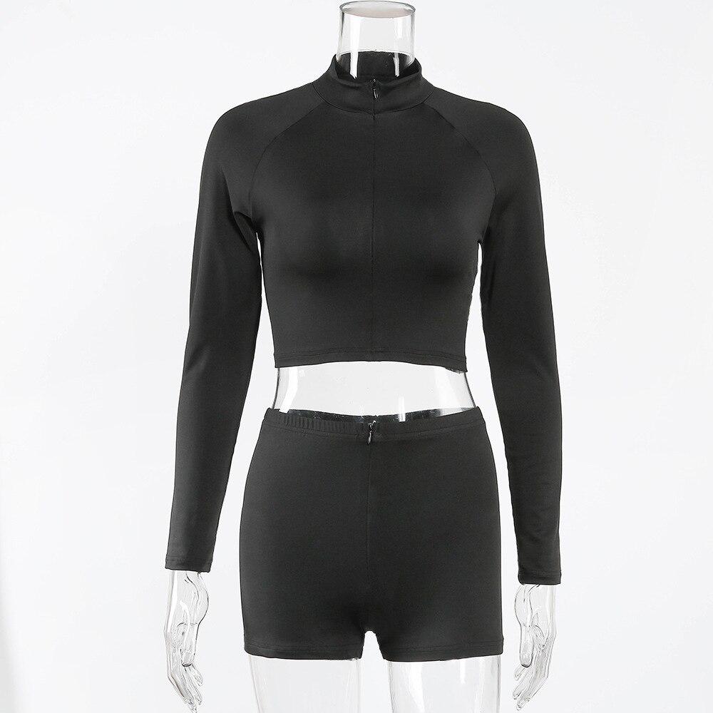 ZipFlex Seamless Black Women's Yoga Set - SJB-DIAMOND ELITES