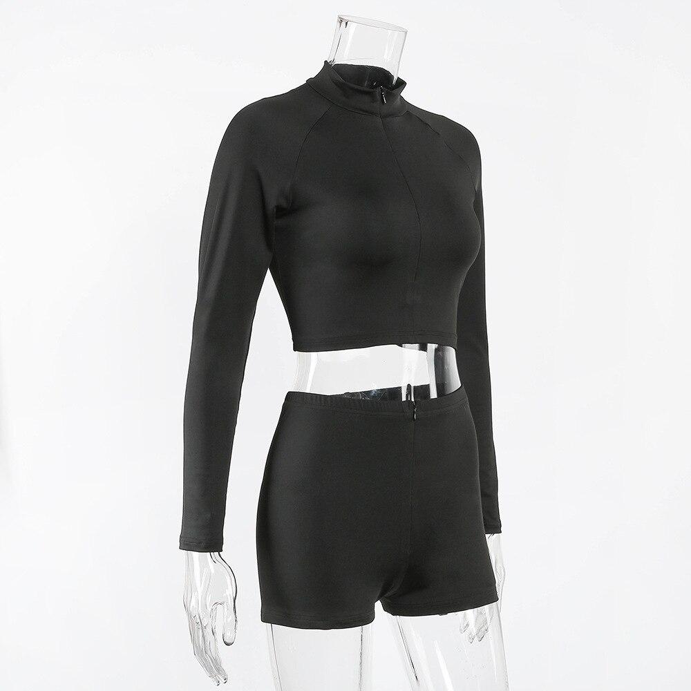ZipFlex Seamless Black Women's Yoga Set - SJB-DIAMOND ELITES