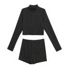 ZipFlex Seamless Black Women's Yoga Set - SJB-DIAMOND ELITES