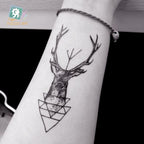 Luxury Head Deer Waterproof Temporary Stickers Tattoo Modern Colorful Tatoo For Women Men Stevvex