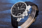 New Luxury Men Watches Chronograph Sports Watches Waterproof Casual Sport Leather Strap Quartz Men's Wrist Watch Stevvex