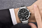 New Luxury Men Watches Chronograph Sports Watches Waterproof Casual Sport Leather Strap Quartz Men's Wrist Watch Stevvex