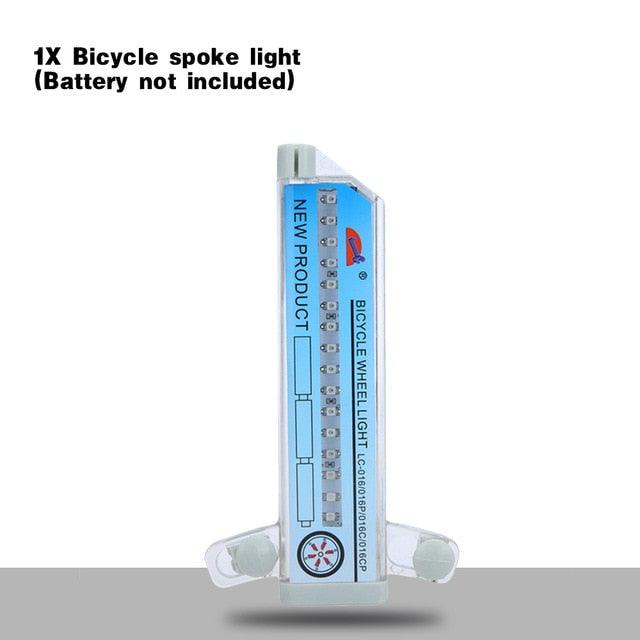 32 Pattern Bike Light Bicycle Wheel Light Double Display Flash 32 RGB LED Light Bicycle Spoke Lamp Night Riding Spoke Light For Men Present Super Bright Auto Off LED Cycling Bicycle Light Stevvex