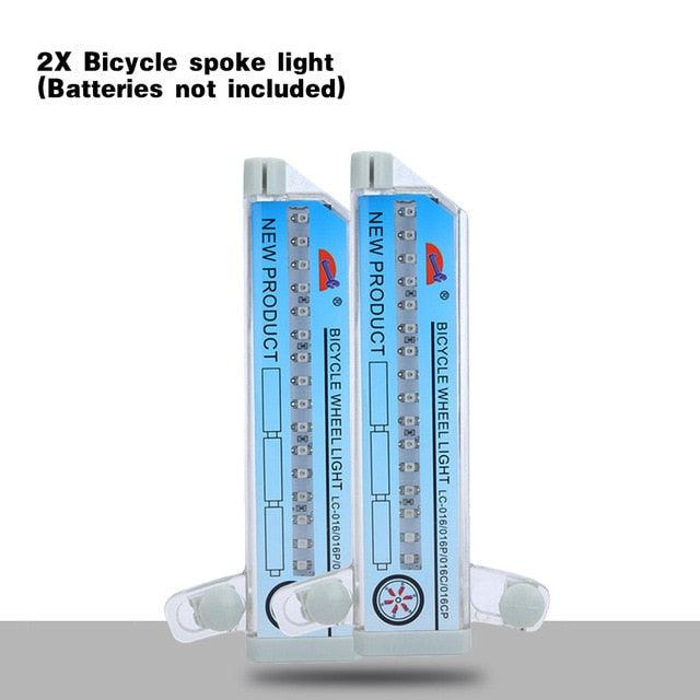 32 Pattern Bike Light Bicycle Wheel Light Double Display Flash 32 RGB LED Light Bicycle Spoke Lamp Night Riding Spoke Light For Men Present Super Bright Auto Off LED Cycling Bicycle Light Stevvex