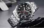 Luxury Men's Gold Business Watches Quartz Analogue Wristwatch Stainless Steel Waterproof Luminous Watch Stevvex