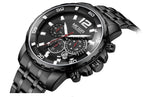 Luxury Men's Gold Business Watches Quartz Analogue Wristwatch Stainless Steel Waterproof Luminous Watch Stevvex