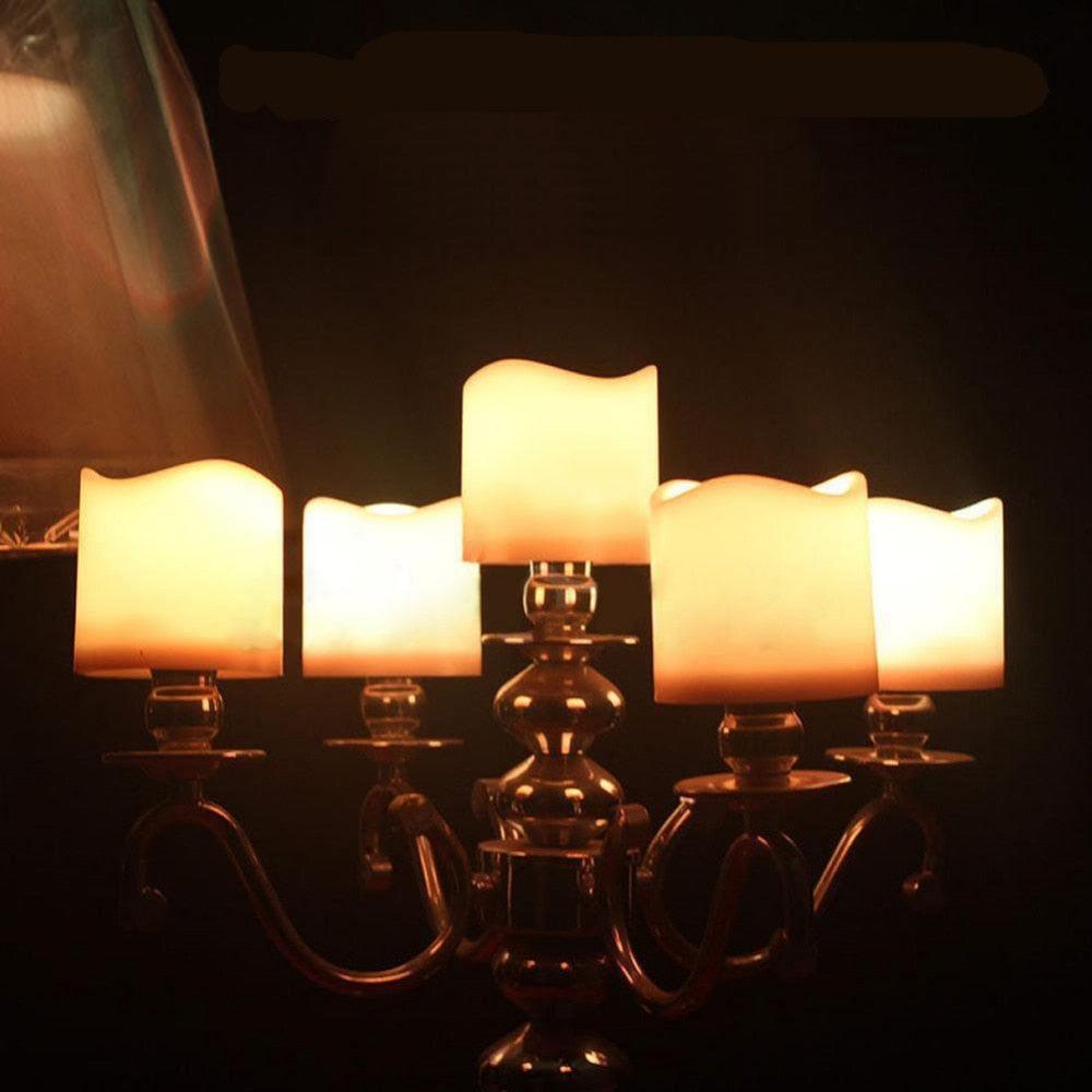 12/24Pcs Creative LED Candle Flameless LED Tea Lights with Remote Battery Operated Flickering Tea lights Candles with Timer Tea Lights Realistic Fake Candles Battery Powered Flameless Tea Light Lamp For Home Wedding Party Decoration Supplies Stevvex