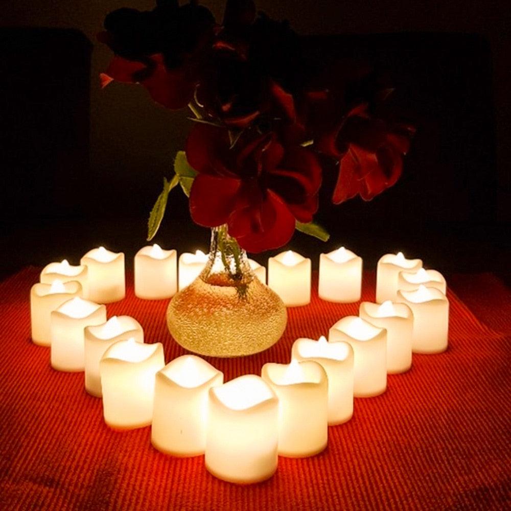12/24Pcs Creative LED Candle Flameless LED Tea Lights with Remote Battery Operated Flickering Tea lights Candles with Timer Tea Lights Realistic Fake Candles Battery Powered Flameless Tea Light Lamp For Home Wedding Party Decoration Supplies Stevvex