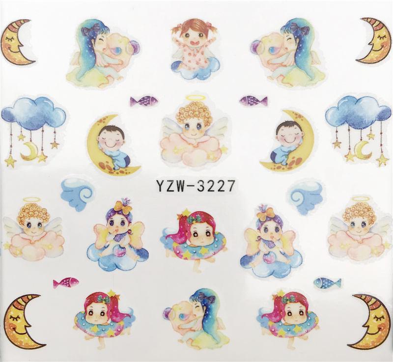 Flower Animal Designs Water Transfer Sticker Nail Art Decals Fashion Wraps Tips Manicure Tools Nail Watermark Decals iridescent Decoration Nail Self-Adhesive Decals Nail Stickers Water Transfer Fresh Nail Decals for Nail Art Stevvex