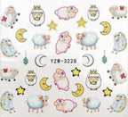 Flower Animal Designs Water Transfer Sticker Nail Art Decals Fashion Wraps Tips Manicure Tools Nail Watermark Decals iridescent Decoration Nail Self-Adhesive Decals Nail Stickers Water Transfer Fresh Nail Decals for Nail Art Stevvex