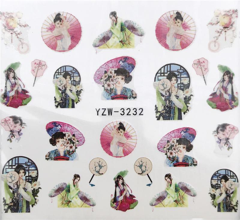 Flower Animal Designs Water Transfer Sticker Nail Art Decals Fashion Wraps Tips Manicure Tools Nail Watermark Decals iridescent Decoration Nail Self-Adhesive Decals Nail Stickers Water Transfer Fresh Nail Decals for Nail Art Stevvex