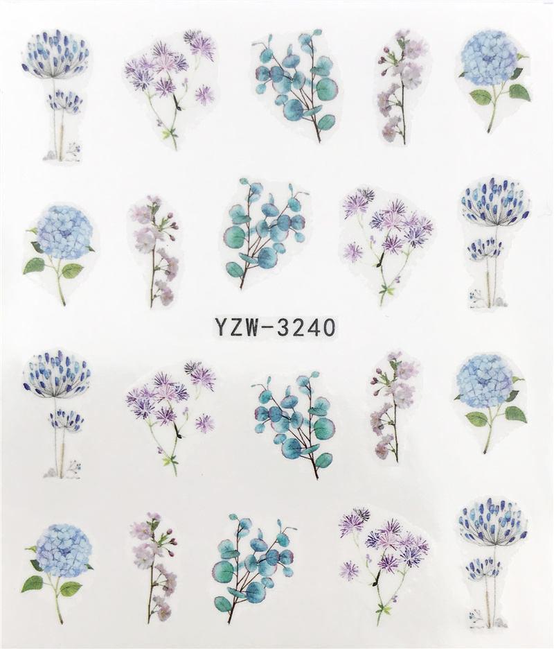 Flower Animal Designs Water Transfer Sticker Nail Art Decals Fashion Wraps Tips Manicure Tools Nail Watermark Decals iridescent Decoration Nail Self-Adhesive Decals Nail Stickers Water Transfer Fresh Nail Decals for Nail Art Stevvex