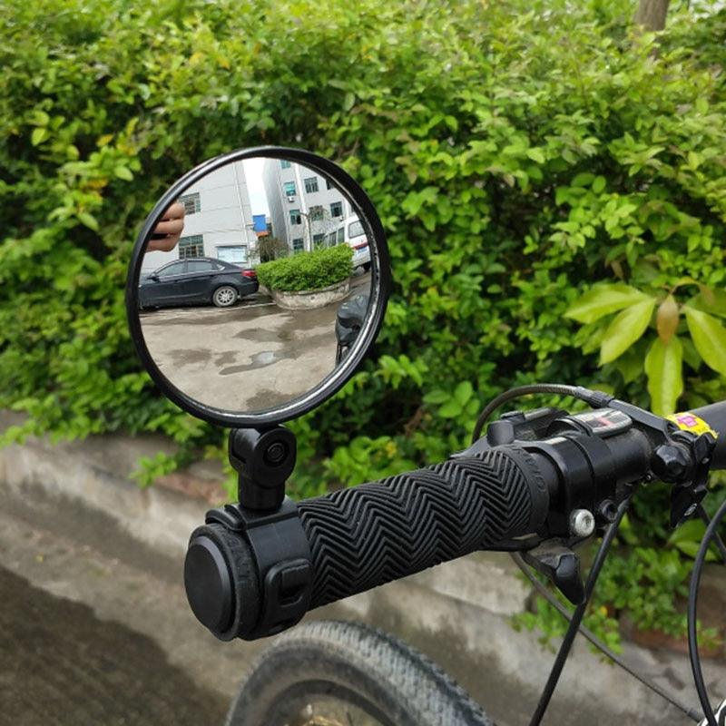 Universal Bike Mirror Rotate Wide Angle Bicycle Rearview Mirror Handlebar Back Sight Reflector Road Bike Safe Rearview Mirror Bicycle Wide Angle Rear View Safe Mirrors Adjustable Rotatable Design Stevvex