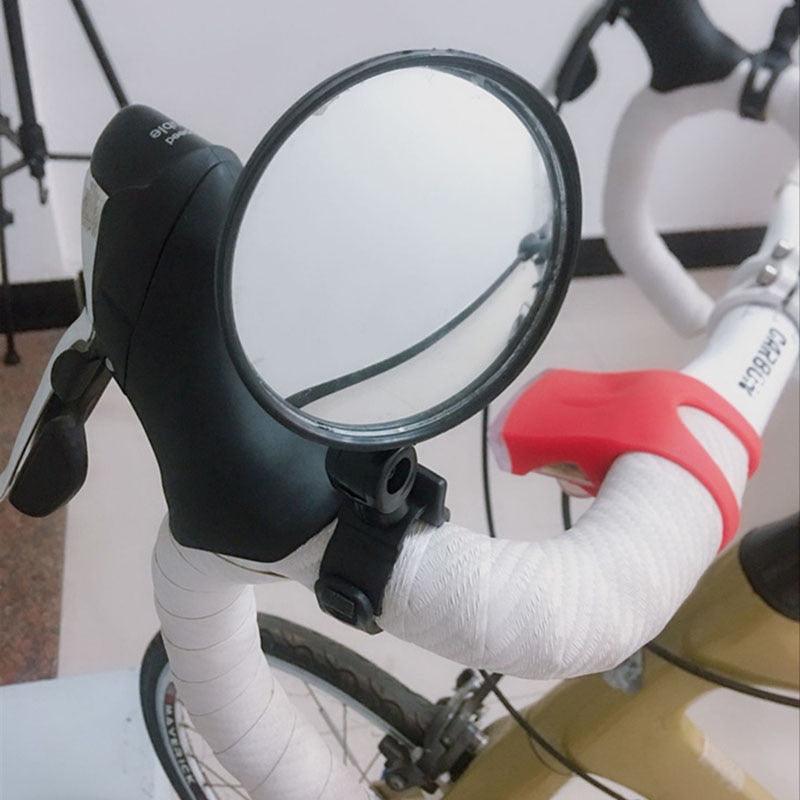 Universal Bike Mirror Rotate Wide Angle Bicycle Rearview Mirror Handlebar Back Sight Reflector Road Bike Safe Rearview Mirror Bicycle Wide Angle Rear View Safe Mirrors Adjustable Rotatable Design Stevvex