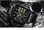 Elegant Business Square Mens Watch Multifunctional Waterproof Stainless Steel Design Big Wrist Watch Stevvex