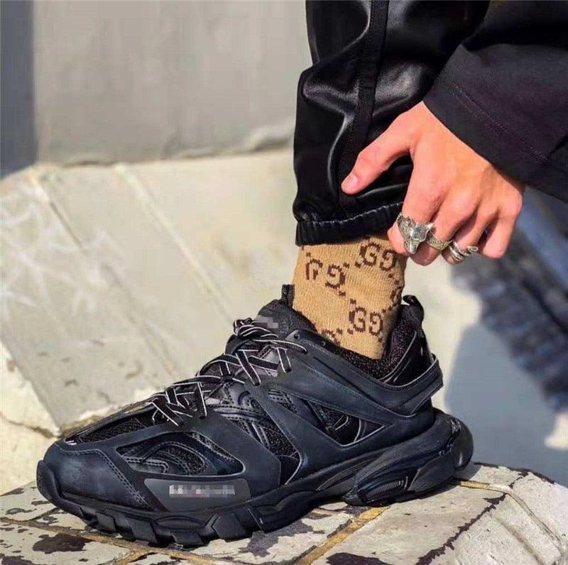 Black Womens Breathable Sneakers  Spring Mesh  Sneakers Woman Elegant Casual Sneakers Outdoor Sport Summer Couple Cushion Flats Running Womens Sneakers Stevvex