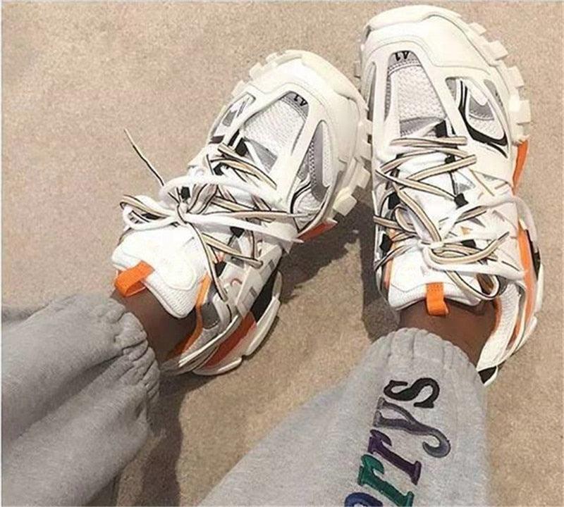 Black Womens Breathable Sneakers  Spring Mesh  Sneakers Woman Elegant Casual Sneakers Outdoor Sport Summer Couple Cushion Flats Running Womens Sneakers Stevvex