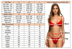 New Bikini Bikini Swimsuit For Women 3 Pieces Set Knot Front Off Shoulder Cover Up with Halter Bikini Sets Bathing Suit Women Swimwear Female Swimsuit Three-pieces Bikini set Halter Bather Bathing Suit Swim Beach Lady Stevvex