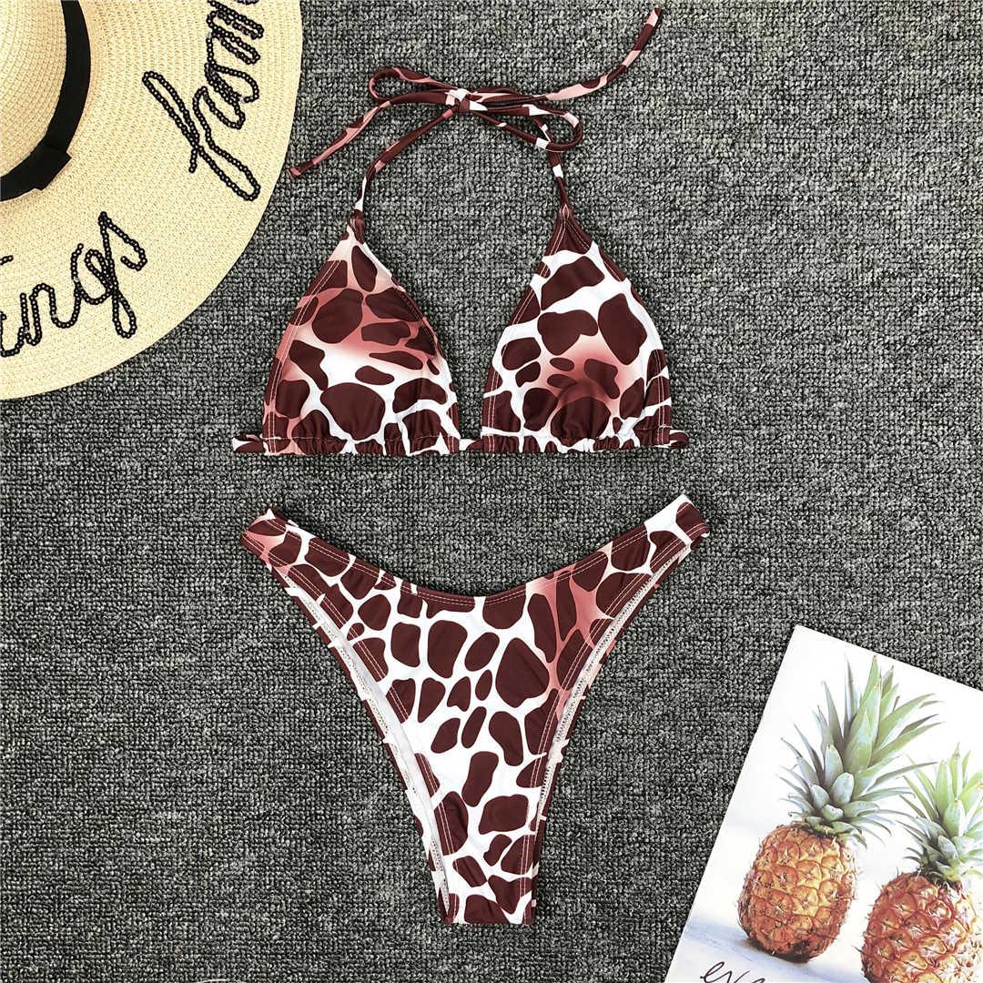 New Bikini Bikini Swimsuit For Women 3 Pieces Set Knot Front Off Shoulder Cover Up with Halter Bikini Sets Bathing Suit Women Swimwear Female Swimsuit Three-pieces Bikini set Halter Bather Bathing Suit Swim Beach Lady Stevvex