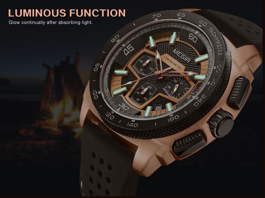 Elegant Sport Mens Watches Modern Luxury Silicone Band Waterproof Fashion Quartz Luminous Unique Design Wristwatch For Man Stevvex