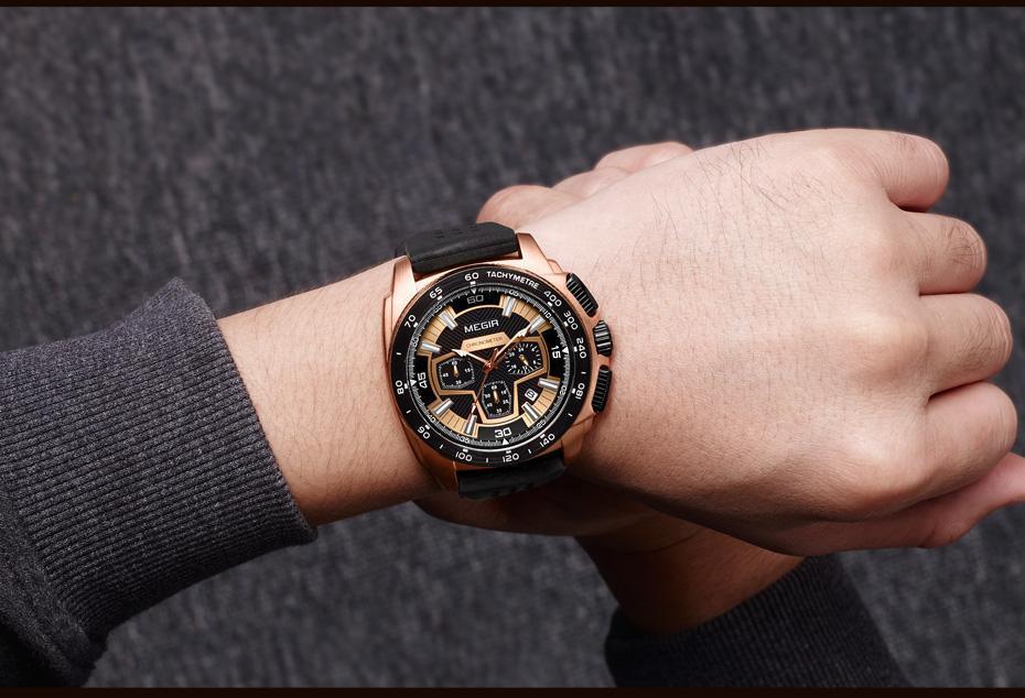 Elegant Sport Mens Watches Modern Luxury Silicone Band Waterproof Fashion Quartz Luminous Unique Design Wristwatch For Man Stevvex