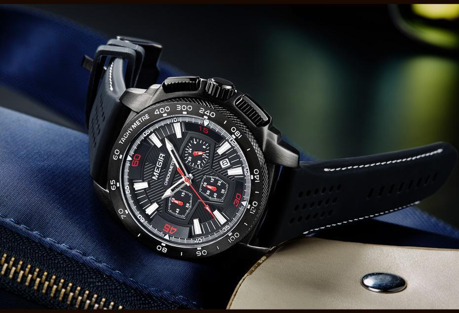 Elegant Sport Mens Watches Modern Luxury Silicone Band Waterproof Fashion Quartz Luminous Unique Design Wristwatch For Man Stevvex