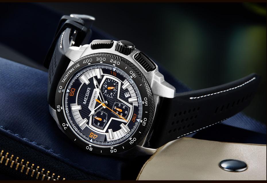 Elegant Sport Mens Watches Modern Luxury Silicone Band Waterproof Fashion Quartz Luminous Unique Design Wristwatch For Man Stevvex