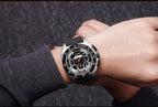 Elegant Sport Mens Watches Modern Luxury Silicone Band Waterproof Fashion Quartz Luminous Unique Design Wristwatch For Man Stevvex