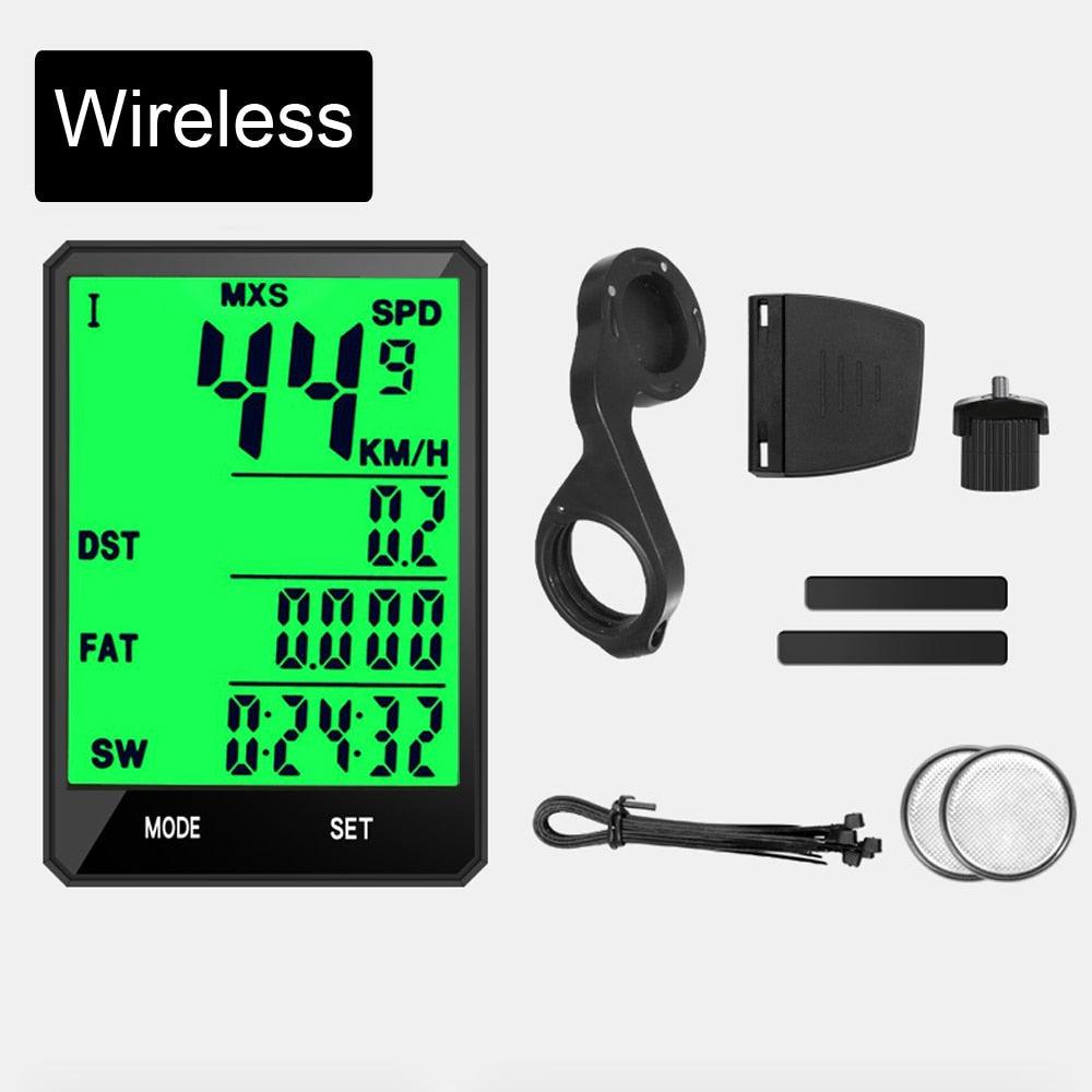Waterproof Bicycle Computer Wireless And Wired Bike Cycling Odometer Stopwatch Speedometer Bicycle Speedometer With LCD Display 20 Functions And Automatic Wake-up Stevvex