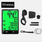 Waterproof Bicycle Computer Wireless And Wired Bike Cycling Odometer Stopwatch Speedometer Bicycle Speedometer With LCD Display 20 Functions And Automatic Wake-up Stevvex