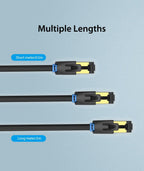 Cat8 Ethernet Cable SSTP 40Gbps 2000MHz RJ45 Network Lan Patch Cord Internet Network LAN Wire Cables with Gold Plated RJ45 Connector For Router Modem Laptop Gaming Stevvex