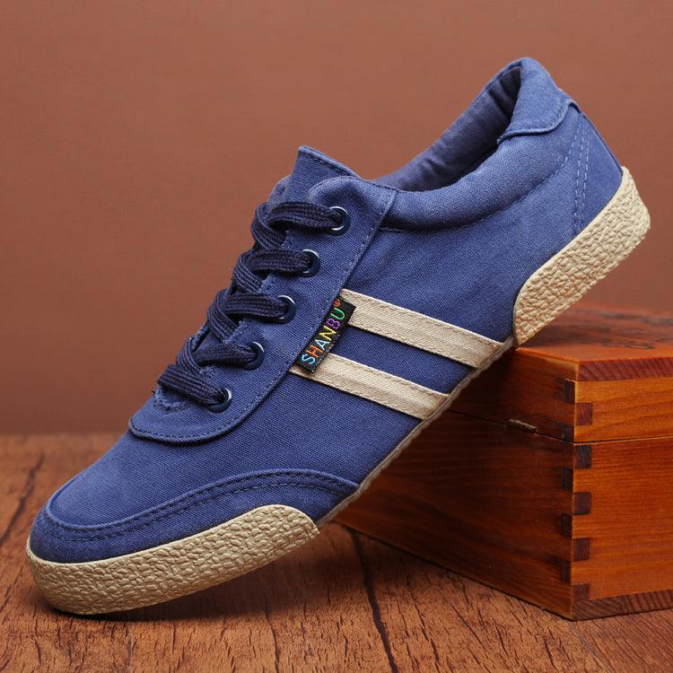 Casual Round Toe High Quality Mens Canvas Flat Solid Summe Lace Up Breathable Flat Casual Sneakers Sports Flats Men Casual Walking Sneakers Comfortable Soft Design Stevvex
