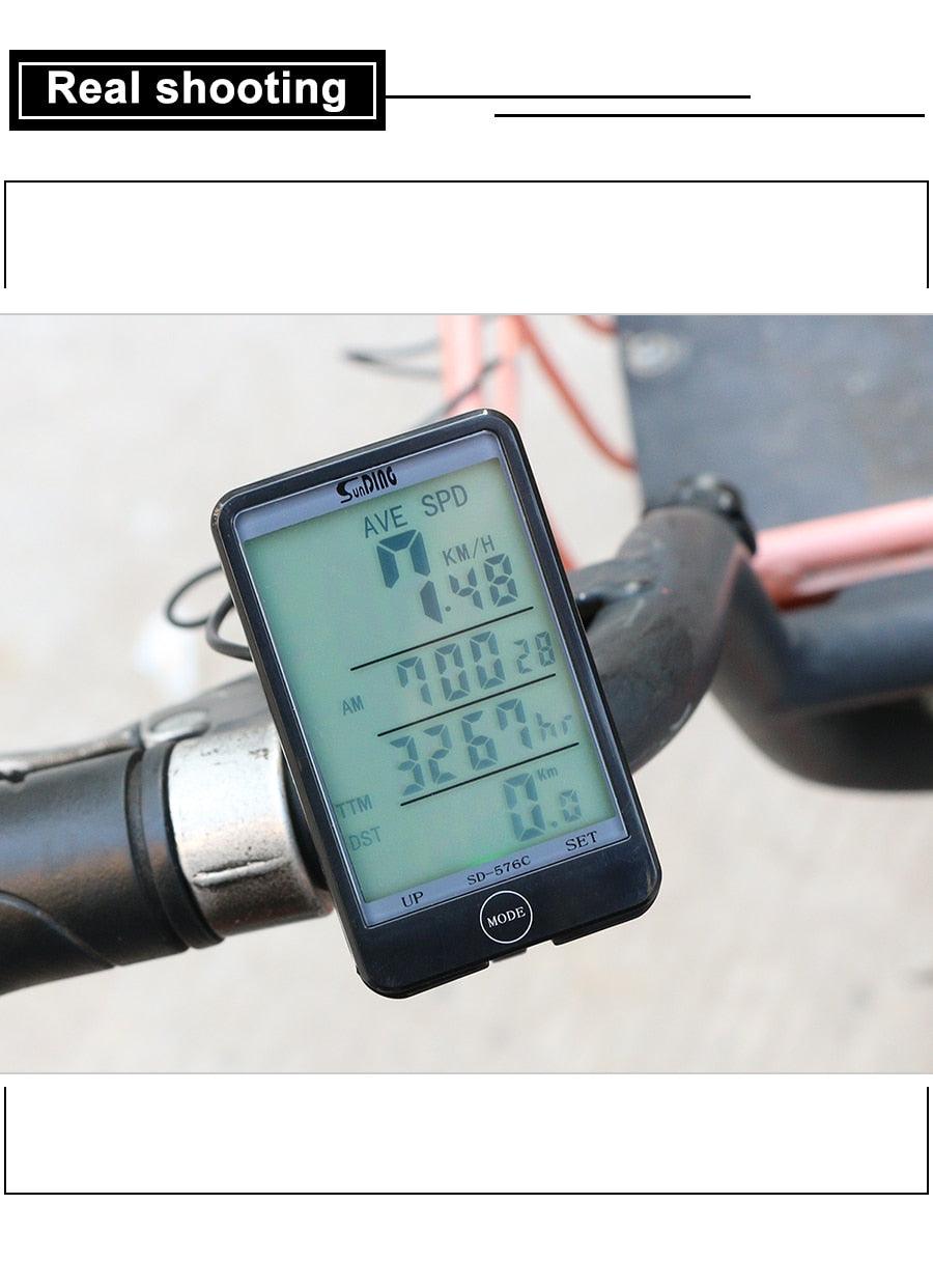 Wireless Bike Computer Wired Cycling Bike Speedometer Odometer Stopwatch Waterproof Bicycle Waterproof Speedometer With Digital LCD Display For Outdoor Cycling And Fitness Multi-Function Gifts For Bikers Stevvex