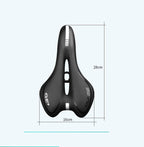 Breathable Silicone Cushion Seat PU Leather Surface Silica Filled Gel Comfortable Shockproof Bicycle Saddle Padded Professional Waterproof Road Bike Saddle For Men Stevvex