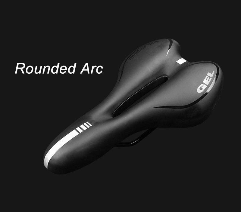 Breathable Silicone Cushion Seat PU Leather Surface Silica Filled Gel Comfortable Shockproof Bicycle Saddle Padded Professional Waterproof Road Bike Saddle For Men Stevvex