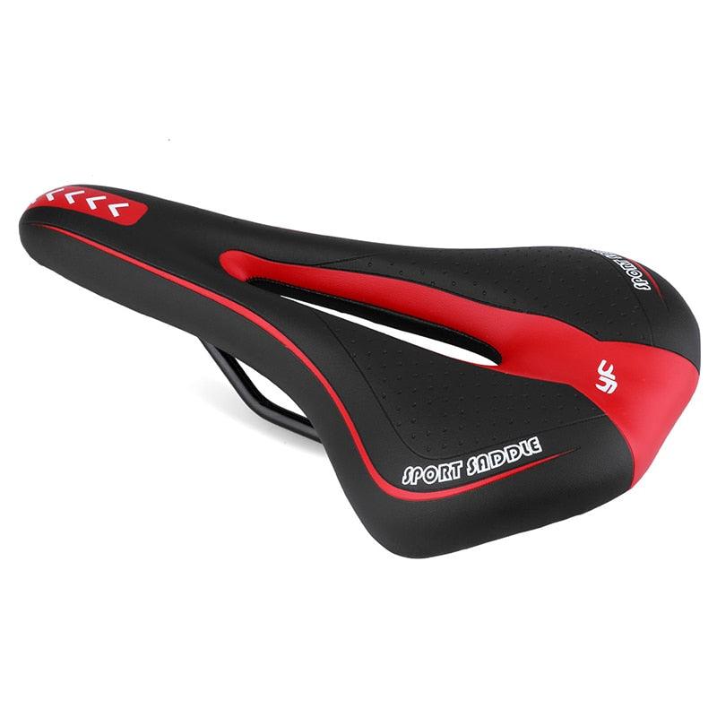Breathable Silicone Cushion Seat PU Leather Surface Silica Filled Gel Comfortable Shockproof Bicycle Saddle Padded Professional Waterproof Road Bike Saddle For Men Stevvex